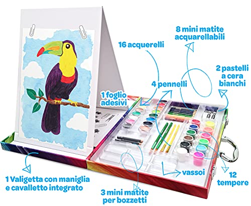 CRAYOLA - Maletín del Pintor Arcoiris con Caballete- años 4,5,6,7+, 04-1169