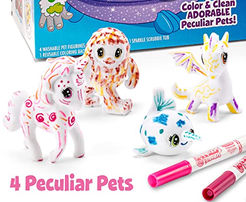 CRAYOLA Washimals - Playset Peculiar, Pintar y Lavar, Dragon Y Unicornio, Set Actividad Color y Lavado con 4 Cachorros con Bañera, óptimo como Regalo, Edad recomendada: a partir de 3 años