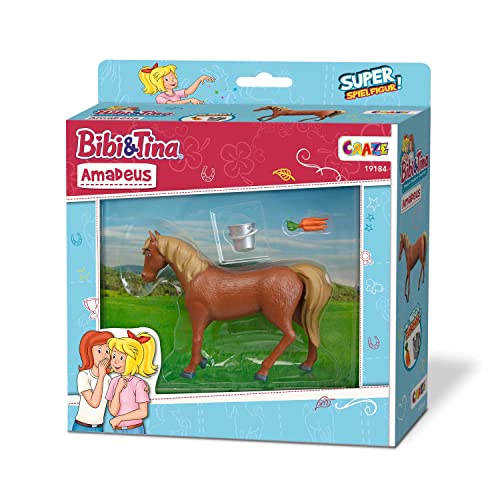 CRAZE Bibi y Tina Figuras Caballos Juguetes Amadeus Figura Pony para coleccionar y Jugar Caballo Figura de Juguete Incluye Accesorios para Caballos Juguetes para niños 19184