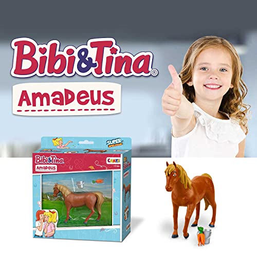 CRAZE Bibi y Tina Figuras Caballos Juguetes Amadeus Figura Pony para coleccionar y Jugar Caballo Figura de Juguete Incluye Accesorios para Caballos Juguetes para niños 19184