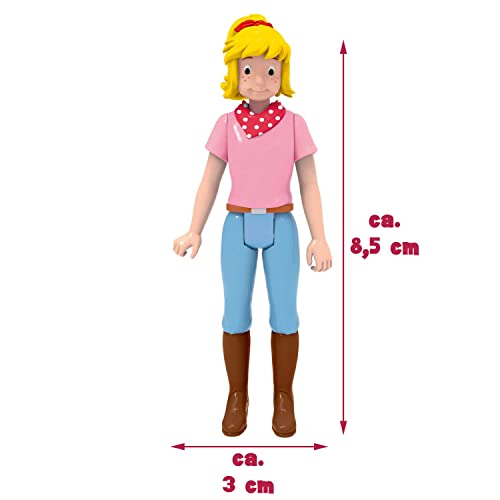 CRAZE Bibi y Tina Figuras Standing Bibi Bibi Blocksberg Juguete para coleccionar y Jugar movible con función de Asiento Pony Juegos de Granja a Partir de 3 años 29923