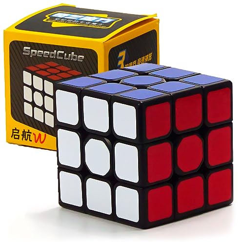 CREADY® Cubo Mágico 3x3 Velocidad, Puzzle De Gran Resistencia, Speed Cube Rompecabezas Educativo para Niños Y Adultos, Tensión Ajustable, Adhesivos De Fibra De Carbono, 5.5 cm