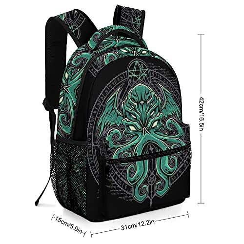 Cthulhu Laptop Mochila Bolsa de hombro Casual Daypack Para Viajes Trabajo Escuela