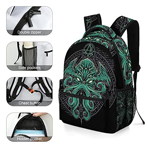 Cthulhu Laptop Mochila Bolsa de hombro Casual Daypack Para Viajes Trabajo Escuela