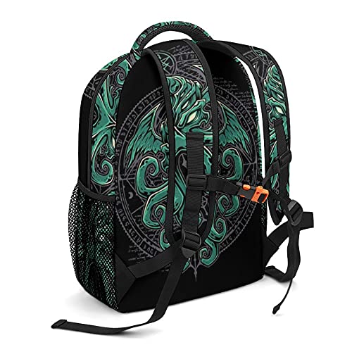 Cthulhu Laptop Mochila Bolsa de hombro Casual Daypack Para Viajes Trabajo Escuela