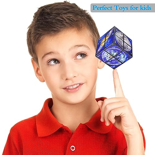 Cubo Mágico,Cubo Mágica 2 en 1,Cubo Mágico Estrella,Cubo Infinito, Cubos de Velocidad,Speed Cubo,Magic 3D Puzzle Cubos, para niños y Adultos Regalos de Juegos Educativos(Cubo Mágico)