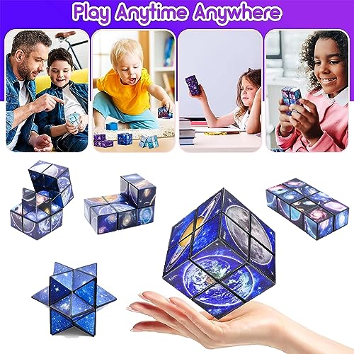 Cubo Mágico,Cubo Mágica 2 en 1,Cubo Mágico Estrella,Cubo Infinito, Cubos de Velocidad,Speed Cubo,Magic 3D Puzzle Cubos, para niños y Adultos Regalos de Juegos Educativos(Cubo Mágico)