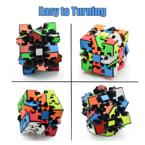 Cubo MáGico,Gear Cube, Speed Cube,Cubo mecánicos Giratorio 360 Grados,Adecuado para Juegos de Rompecabezas de Desarrollo Cerebral-A1