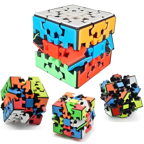 Cubo MáGico,Gear Cube, Speed Cube,Cubo mecánicos Giratorio 360 Grados,Adecuado para Juegos de Rompecabezas de Desarrollo Cerebral-A1