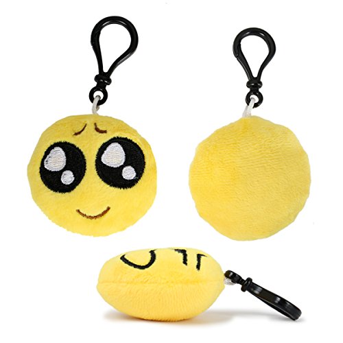 CUSFULL Mini Emoji Llavero Emoji Encantadora Almohada Almohadillas Emoticon Llavero Soft Party Bag Regalo de Relleno de Juguete para los niños (20pcs)