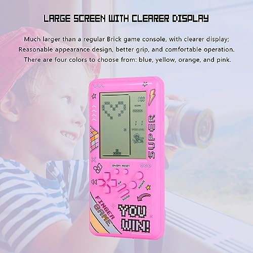 CZT Nueva Consola de Juegos Cuadrados de Pantalla Grande, 23 Juegos de Consola de Juegos de Palma Juegos Infantiles Videojuegos Retro Juguetes Interiores Juguetes de Rompecabezas al Aire Libre (Pink)