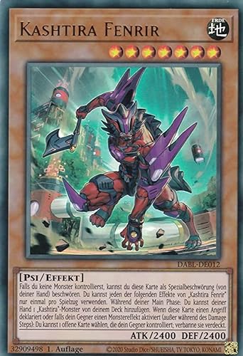 DABL-DE012 - Kashtira Fenrir - Ultra Rare - Alemán - Darkwing Blast + Heartforcards ® Toploader