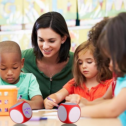 Dados en Blanco Escribir en | Actividad,Actividad, Accesorios Trabajo en Equipo, Material didáctico para el Aula, Juguetes para niños para Actividades Trabajo en