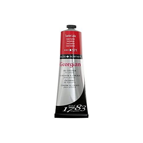 Daler Rowney Georgian - Pintura al óleo - magníficos colores - 225 ml - Rojo escarlata