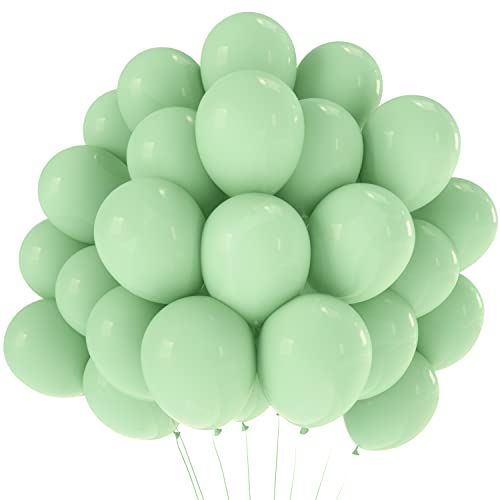 DAZAKA Globos Verde Pastel, 50 Globos Látex de 12 Pulgadas - Globos Cumpleaños Pasteles Helio Para Hombres Mujeres Niños Fiesta Cumpleaños Boda Decoración Baby Shower Revelación Género