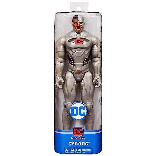 dc comics - Cyborg MUÑECO 30 CM - Figura Cyborg Articulada de 30 cm Coleccionable - 6060068 - Juguetes niños 3 años +