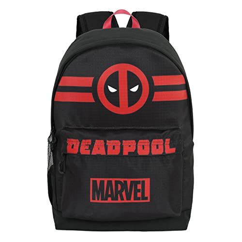 Deadpool Lines-Mochila ECO 2.0, Negro, 32 x 44 cm, Capacidad 22.5 L