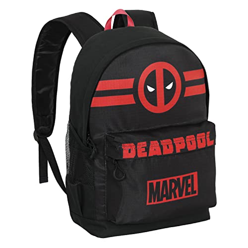 Deadpool Lines-Mochila ECO 2.0, Negro, 32 x 44 cm, Capacidad 22.5 L