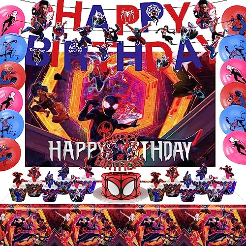 decoracion héroes araña cumpleaños,globos héroes araña cumpleaños,fondo cumpleaños héroes araña,mantel héroes araña,guirnalda happy birthday héroes araña,adornos fiesta cumpleaños infantil