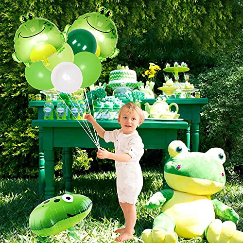 Decoraciones de Fiesta de cumpleaños de Rana: Kit de Arco de Guirnalda de Globos Verdes para niños con temática de Insectos y Animales, cumpleaños, Baby Shower, Suministros de Fiesta temáticos Verdes