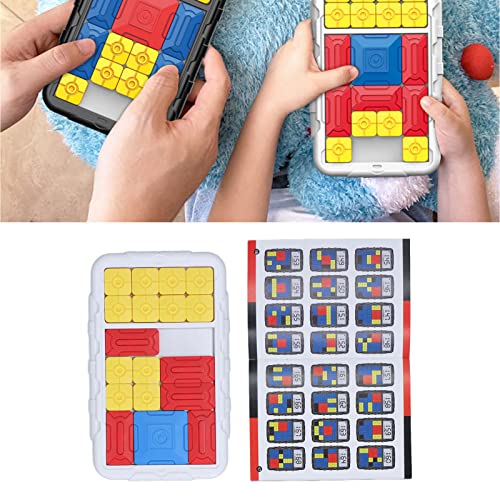 Desafíos Slide Board, Blocks Puzzle Games, Super Brain Puzzles Leveled UP Challenges Brain Teaser Puzzles Juguetes Educativos Interactivos Rompecabezas de Mano Juguete para Niños (Blanco)