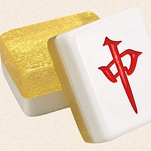 Desconocido Tile Games Mahjong Set 4 Tamaño Mahjong Componentes 3.74.2cm Inmarcesible Mahjong Mantel Silenciador Fácil de Limpiar Mahjong Chino (Color : Photo Color, Size : 3.932.3cm)