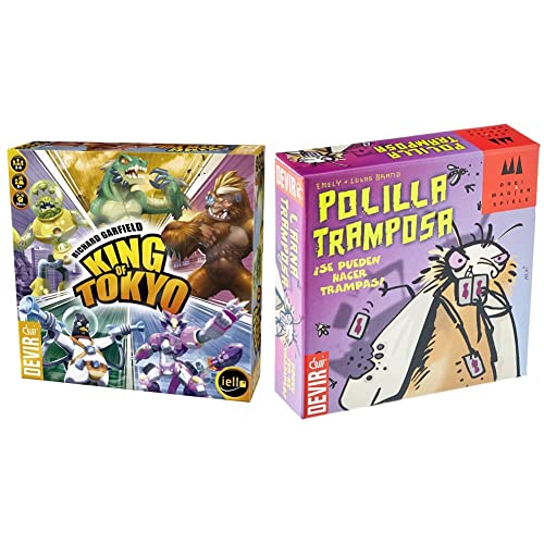 Devir - King of Tokyo edición en Castellano 2016 (BGHKOT) & Juego Polilla Tramposa, Juego de Mesa, Juego de Cartas, Juego de Mesa para Niños, Party (BGPOLI)