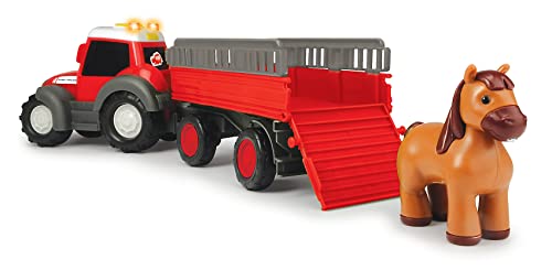 Dickie Toys Tractor ABC - vehículo para bebés y niños pequeños a Partir de 1 año de Edad, con Piezas móviles, luz y Sonido. 30cm (204115002)