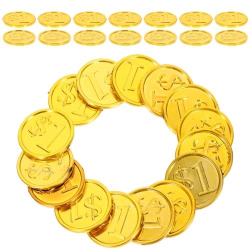 DIKACA 100 Uds Moneda Pirata De 1 Yuan Juguete del Tesoro Pirata Doblones Pirata Juguete Divertido Pirata Antiguo Regalos De Recompensa para Niños Moneda del Tesoro Pirata Monedas