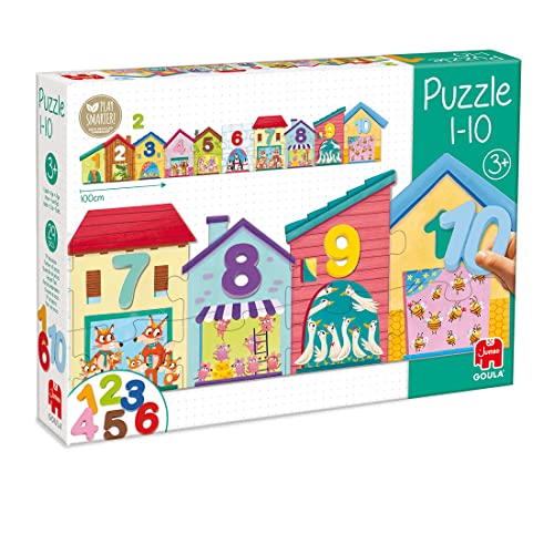 Diset Goula Puzzle 1-10 Educativo para niños a Partir de 3 años & 6 Color puzle de cartón para Aprender los Colores para niños a Partir de 2 años