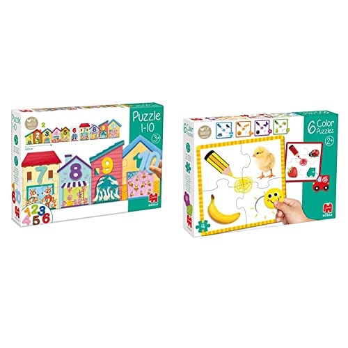 Diset Goula Puzzle 1-10 Educativo para niños a Partir de 3 años & 6 Color puzle de cartón para Aprender los Colores para niños a Partir de 2 años