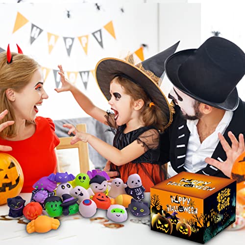 Disfraz de bruja de Halloween para mujer, disfraz de diablo Y25K, paquete de 48 juguetes educativos de Halloween, caja de regalo, juego de detección de estrés y ansiedad para niños y adultos para el