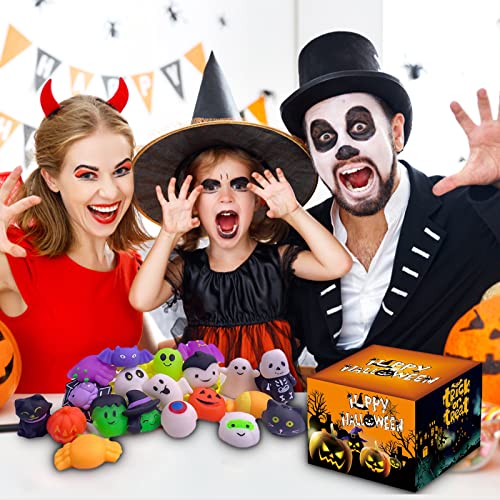 Disfraz de bruja de Halloween para mujer, disfraz de diablo Y25K, paquete de 48 juguetes educativos de Halloween, caja de regalo, juego de detección de estrés y ansiedad para niños y adultos para el