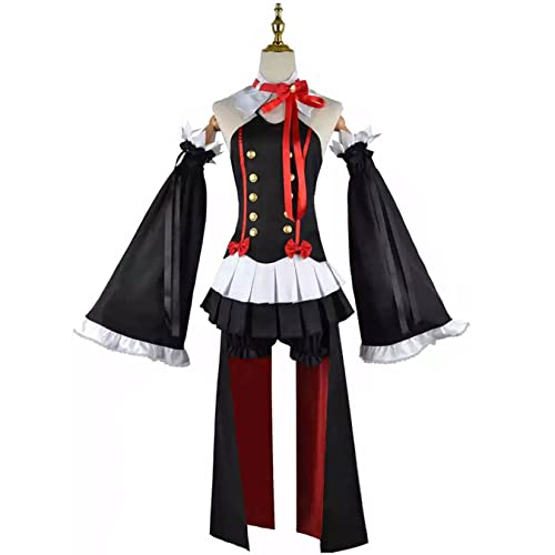 Disfraz De Cosplay De Anime Japonés Krul Tepes, Vestido De Lolita, Conjunto De Fiesta De Halloween,Black-S