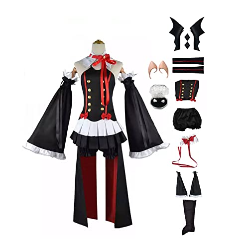 Disfraz De Cosplay De Anime Japonés Krul Tepes, Vestido De Lolita, Conjunto De Fiesta De Halloween,Black-S