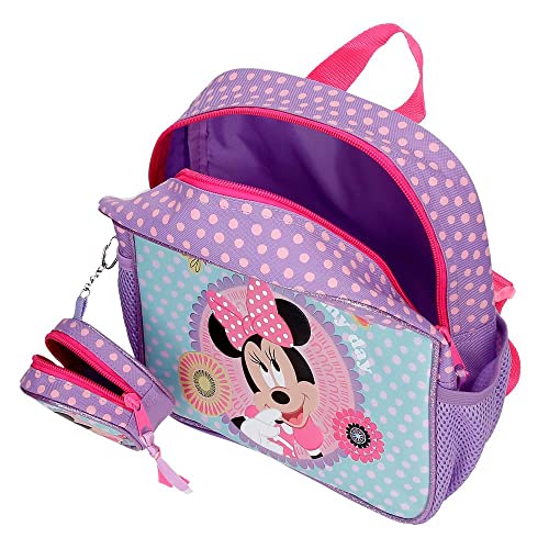 Disney Minnie Today is my Day Mochila Preescolar Adaptable Morado 21x25x10 cms Poliéster 5,25L