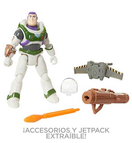 Disney Pixar Lightyear Alpha Buzz Figura con movimientos de juguete, regalo para niños +4 años (Mattel HHJ86)