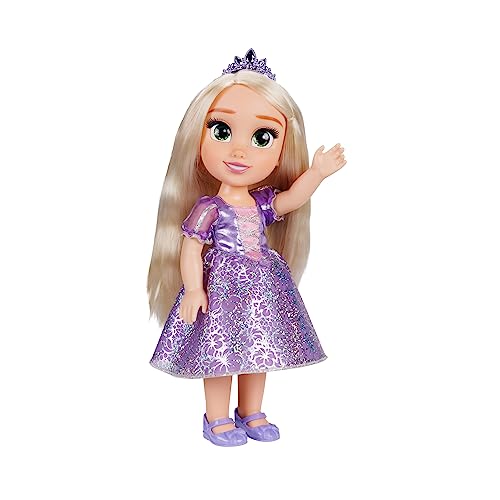 Disney Princesas Amiga Rapunzel Grande para Niñas – Muñeca de 38 cm de Altura Que Incluye Vestido, Zapatos y Tiara Extraíbles – Muñeca con Preciosos Detalles para niñas con 3 años +