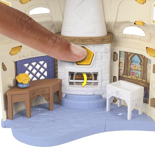 Disney Wish El Poder de los Deseos, Cabaña de Asha en Reino de Rosas Casa de muñecas pequeñas con figura, muebles y accesorios, inspirado en la película, juguete +3 años (Mattel HRH76)