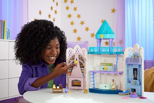 Disney Wish El Poder de los Deseos, Castillo Reino de Rosas Casa de muñecas con figuras y accesorios, inspirado en la película, juguete +3 años (Mattel HPX38)