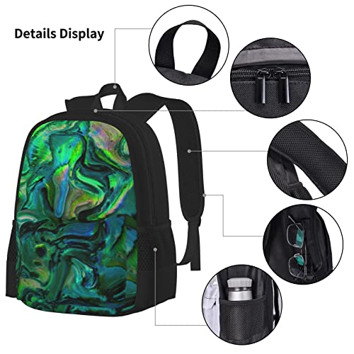 DMORJ Abalone Nacre Prints Bolsa de hombro de bolsillo Bolsa de almuerzo Bolsa de lápices Set :: Resistente y portátil, cómodo y hermoso Productos para estudiantes, Negro, Taille unique