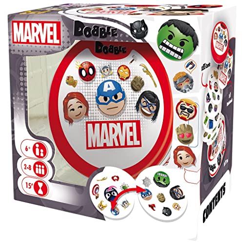 Dobble Princesas Disney - Juego de Mesa en Español [Exclusivo Amazon] & Dobble - Marvel Emoji [Exclusivo Amazon], 7+ años