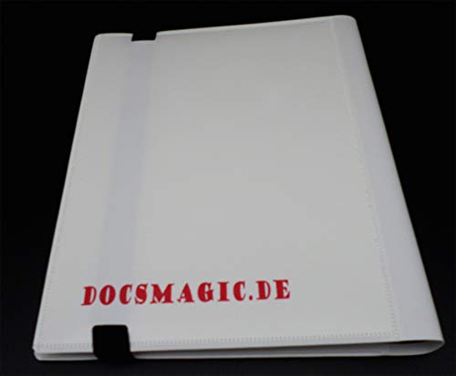 docsmagic.de Pro-Player 4-Pocket Album White - 160 Card Binder - MTG - PKM - YGO - Álbum para Tarjetas Blanco