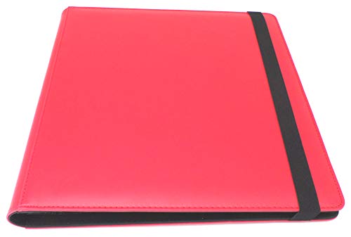 docsmagic.de Pro-Player Premium 12/24-Pocket Playset Album Red - 480 Card Binder - MTG - PKM - YGO - Álbum para Tarjetas Roja