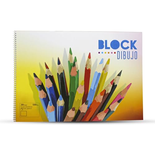 DOJA Barcelona | Blocs de Dibujo A4 Sin Margen | 20 Hojas | Pack 3 | Laminas Dibujo A4 Sin Margen | Block Dibujo A4 Sin Recuadro | Block Dibujo A4 Sin Marco para Artistas, Estudiantes y Creativos...