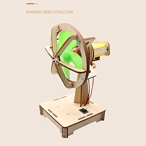 DollaTek Tecnología de ventilador de cabeza de sacudida eléctrica de madera pequeña producción invención bricolaje