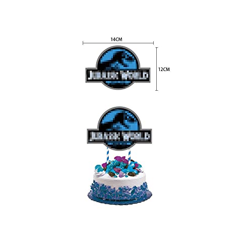 Doyomtoy Juego de globos de dinosaurio, Ju-ras-sic w-orld dinosaurio globo, globos de látex Happy Birthday Banner Birthday cake toppers, DIY pastel fiesta de cumpleaños, decoración de fiesta de