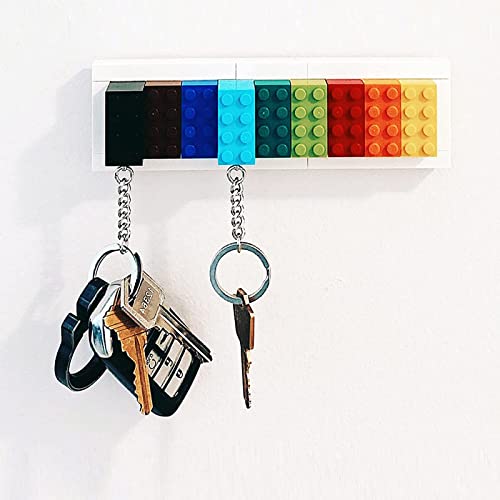 DOYUKY 16 Piezas Llaveros de Ladrillo, Llaveros Decorativos, Llaveros de Juguete, Juego de Brick Keyrings para Fiestas de Cumpleaños, Premios para Niños, Regalo de Navidad（16 Colores）