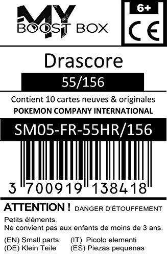 Drascore 55/156 Holo Reverse - #myboost X Soleil & Lune 5 Ultra-Prisme - Coffret de 10 Cartes Pokémon Françaises