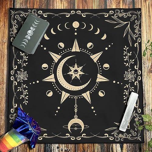 Driibubur astrología Tarots Mesa Altar Tela metafísica Juego de Mesa Mat péndulo adivinaciones Altar Mantel Juego de Mesa de Cartas Pad